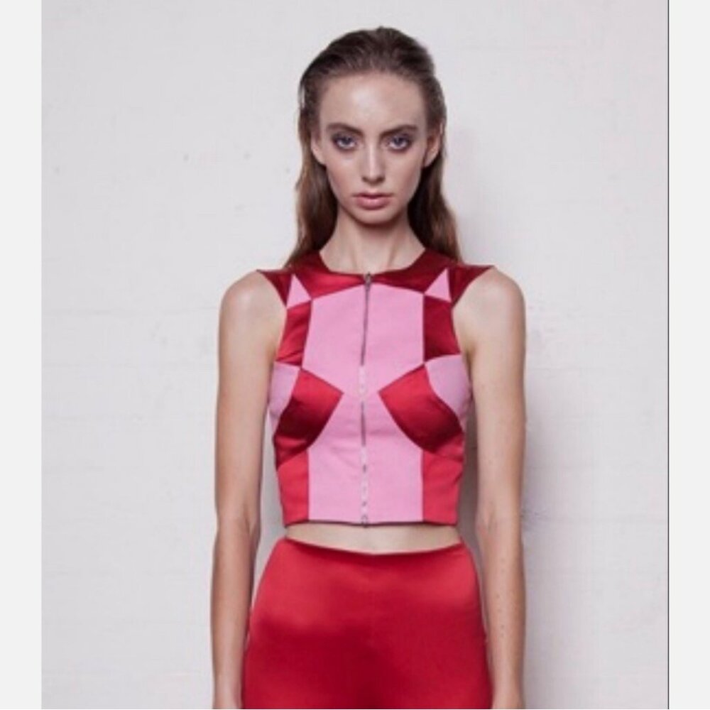 Lauren Damelian 2012 Runway Archival Ready For The Race Crop Top